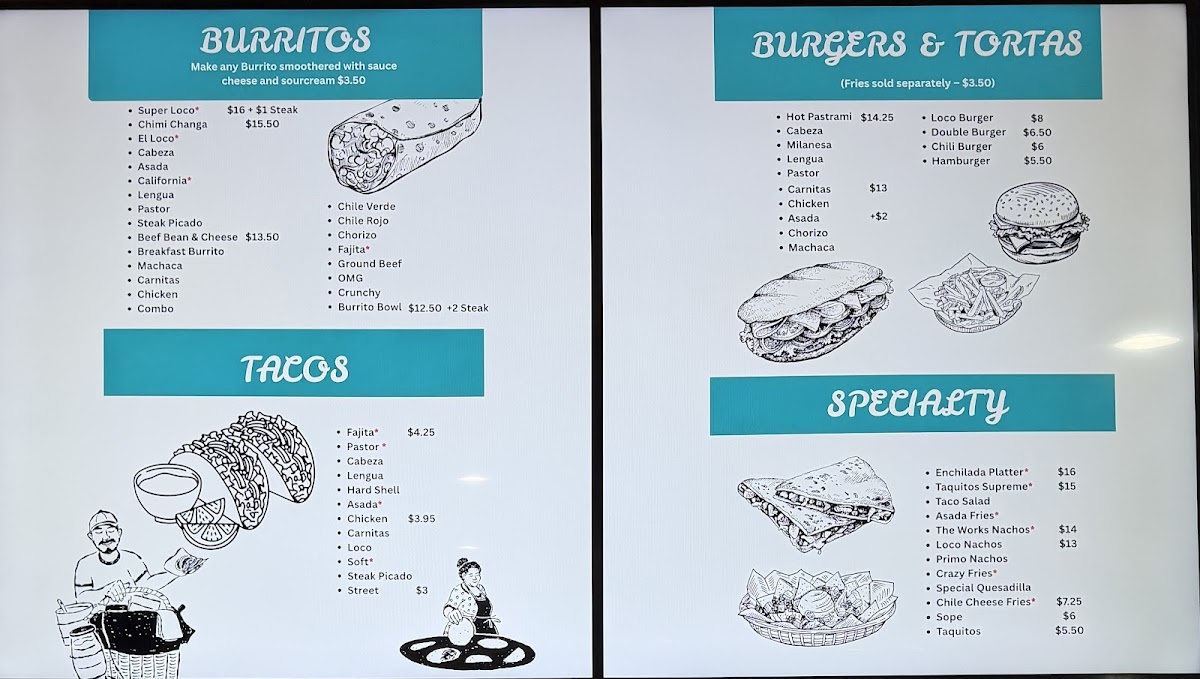 El Burrito Loco # 3 Menu - Image 2